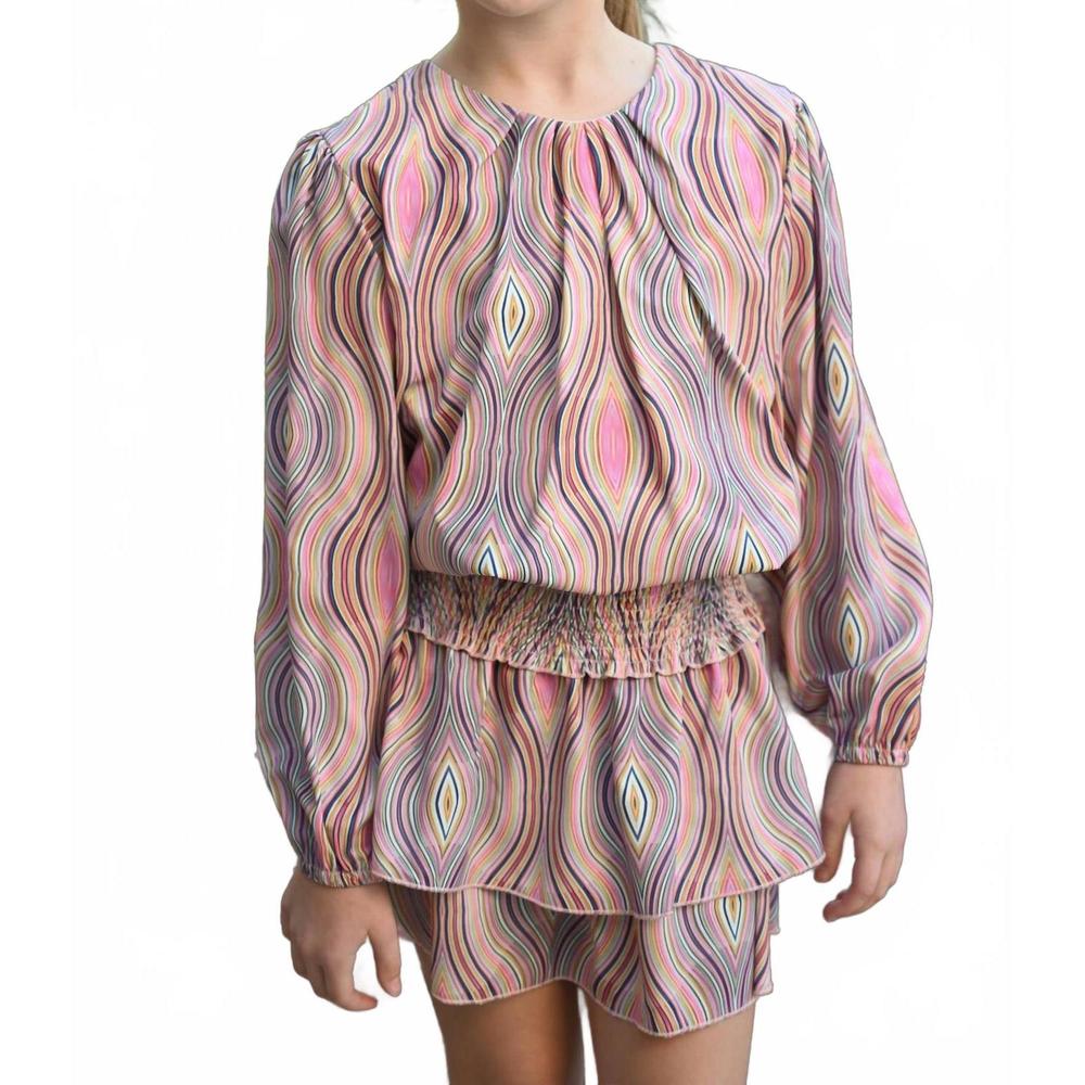 NEW PLEAT wren top in peacock